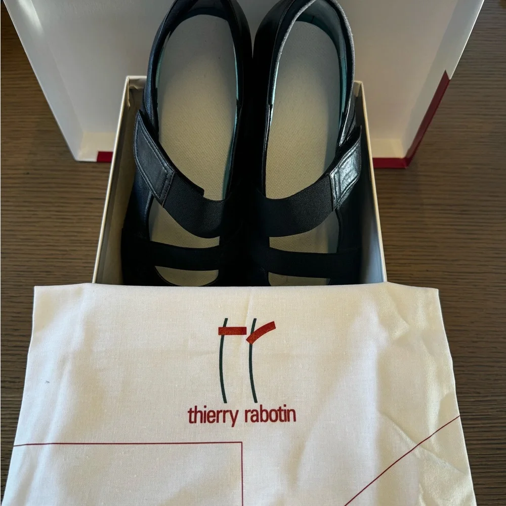 Thierry Rabotin Sz 39 Black Wedge Velcro Shoes 🖤 - Picture 6 of 9